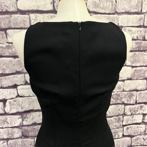 CDC Vintage Black & White Sleeveless Dress Size 8 - Picture 7 of 9